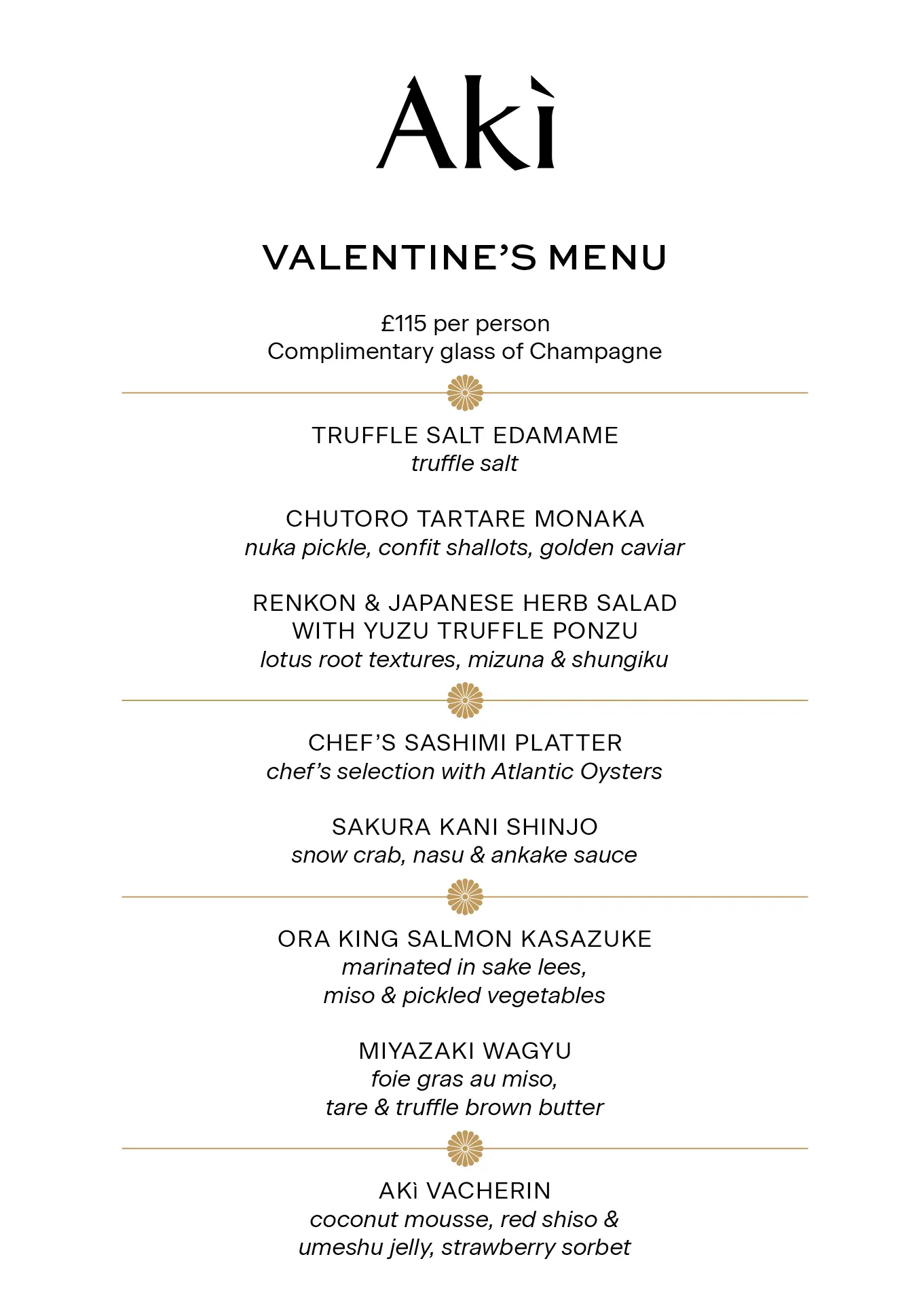 Aki's Japanese cuisine is redifining romance this St Valentine's restaurant London