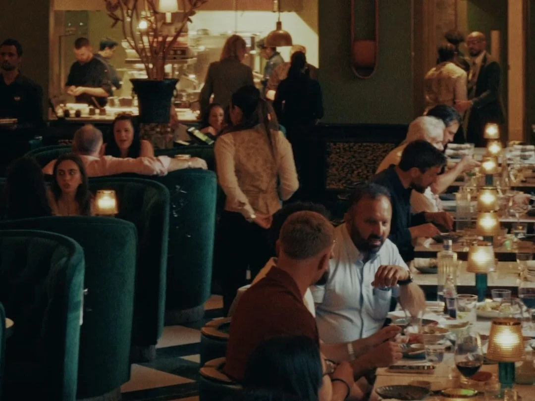 Group dining at Aki London: a Japanese restaurant for groups in a Grade II-listed former banking hall in Marylebone, near Oxford Circus.